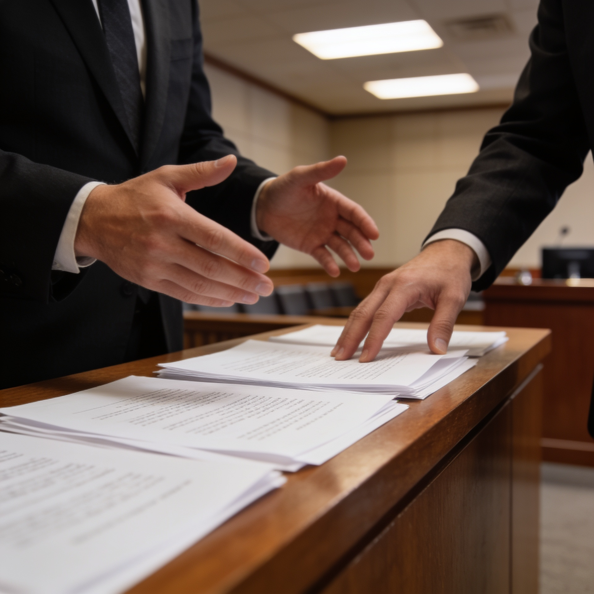 Despacho de abogado con documentación legal